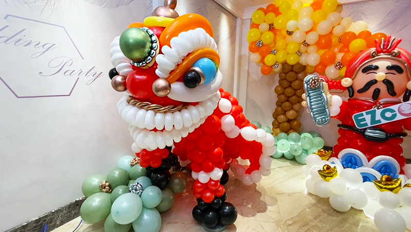 光紅建聖 財神舞獅主題