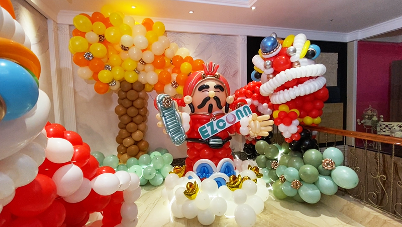 光紅建聖 財神舞獅主題