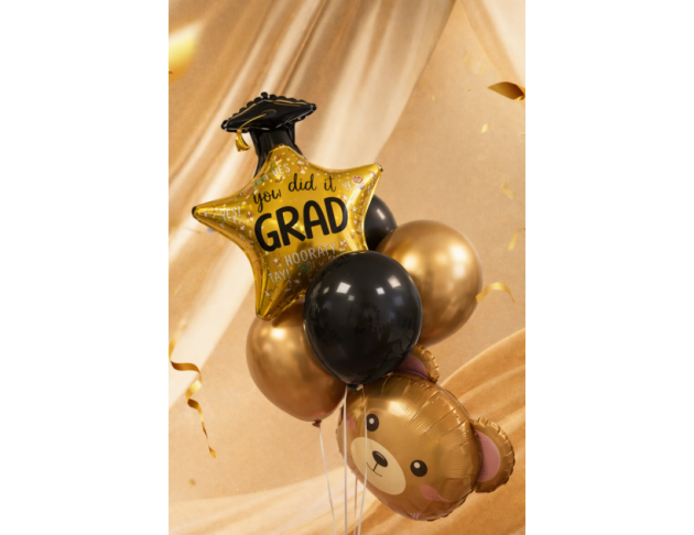 Golden Star Grad ｜黑金畢業氣球組